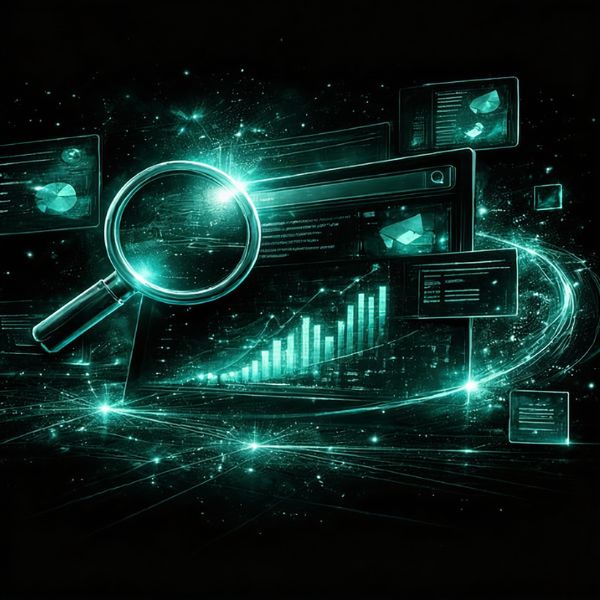 Captación B2B imagen de metricas, lupa, etc